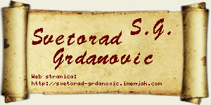 Svetorad Grdanović vizit kartica